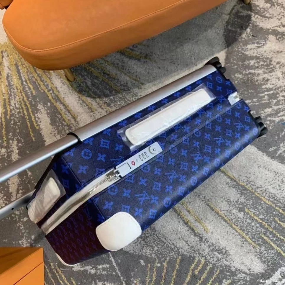 CUSTOM 37L 55 MONOGRAM HORIZON SUITCASE BLUE 0816